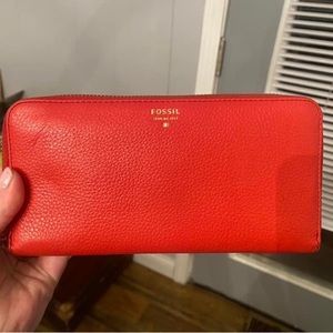 Hot Pink Fossil Wallet